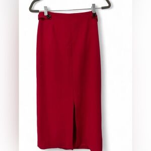 Ellen Tracy Women’s red midi pencil skirt size 2 - worn once